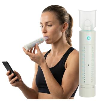 Bluetooth trenažér plic OPUMP