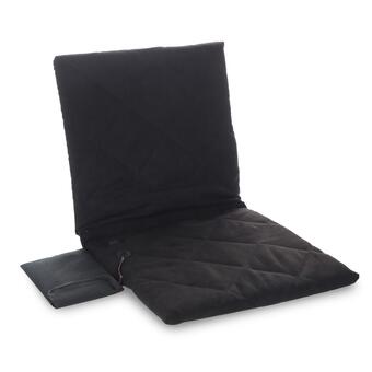 Přenosná vyhřívací podložka s opěradlem