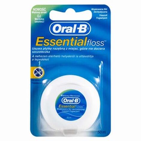 Dentální nit s mentolovou příchutí Oral-B Essential floss, 50 m