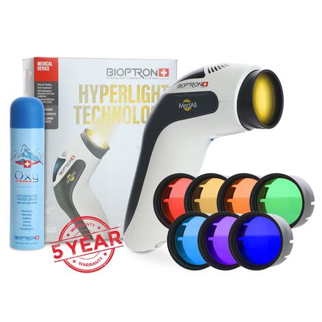 Biolampa Bioptron MedAll + Oxy sprej + kolorterapie