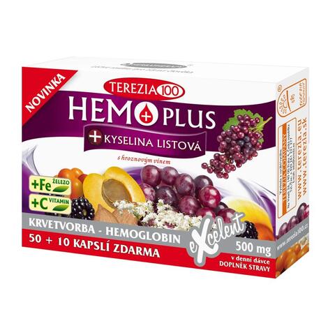 Terezia Hemo Plus + kyselina listová 60 kapslí