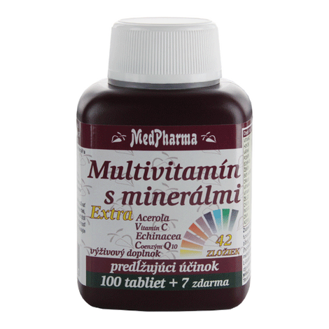 MedPharma Multivitamin s minerály – 42 složek, 107 tablet