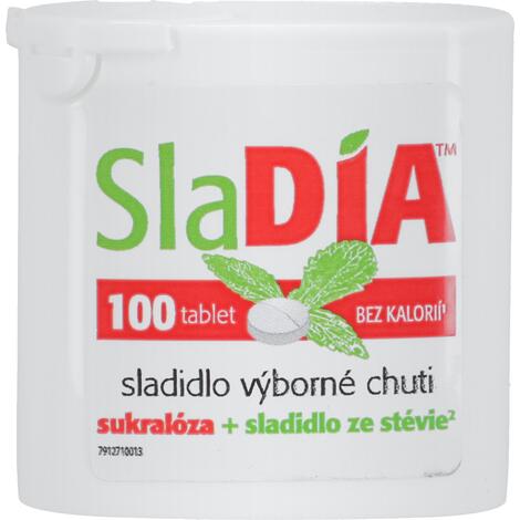 SlaDIA sladidlo Sukralóza sladidlo zo Stevie, 100 tablet