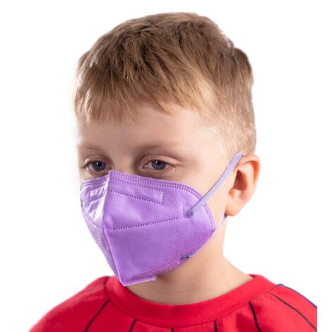 Dětský respirátor FFP2 bez výdechového ventilu, fialový