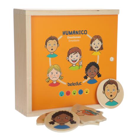 Didaktická hra a puzzle 2v1 Humanico Emoce od Beleduc
