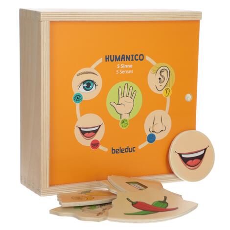 Didaktická hra a puzzle 2v1 Humanico Smysly od Beleduc