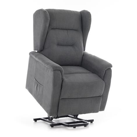 Masážní polohovací křeslo s vyklápěním COMFORT+, antracitová látka