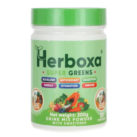 Herboxa SUPER GREENS Kokos & ananas, 300 g