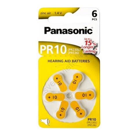 Baterie Panasonic PR10 do naslouchátka, 6ks