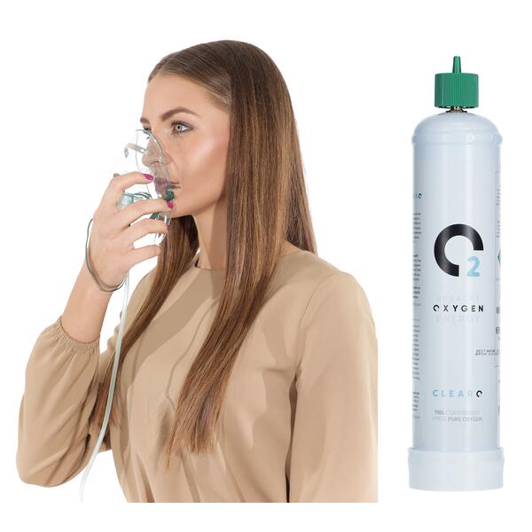Levně Kyslíková láhev s kyslíkovou maskou ClearO2 Oxygen, 110 l