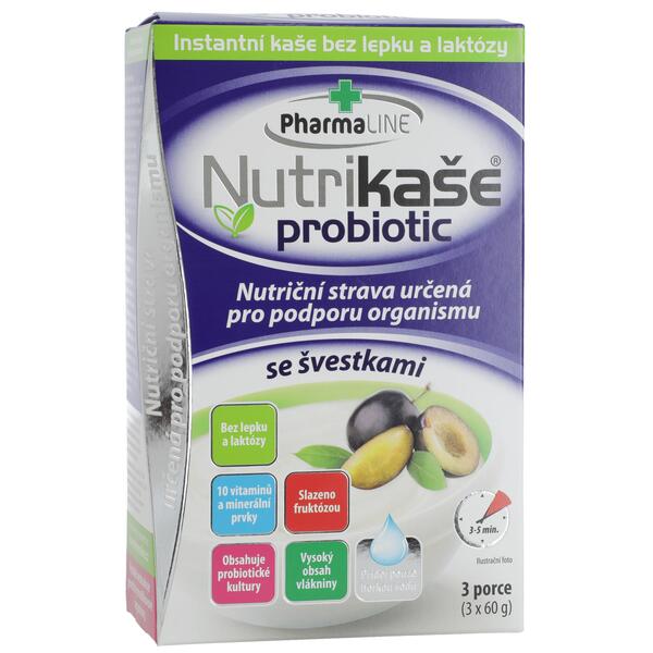 Levně PharmaLINE Nutrikaše probiotic se švestkami 3x 60 g