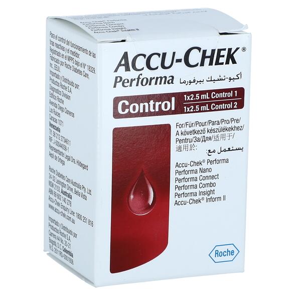 Levně Kontrolní roztok Accu - Chek Performa Control, 2 x 2,5 ml