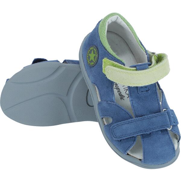 Levně Dětská ortopedická obuv – typ 116 modro-zelená