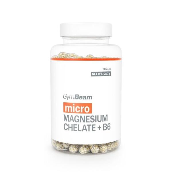 Levně Mikro magnesium chelát + B6 GymBeam, 90 kapslí