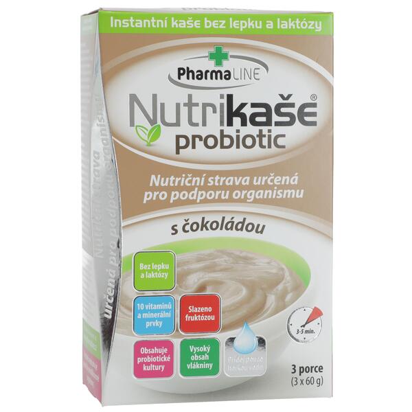 Levně PharmaLINE Nutrikaše probiotic s čokoládou 3x 60 g
