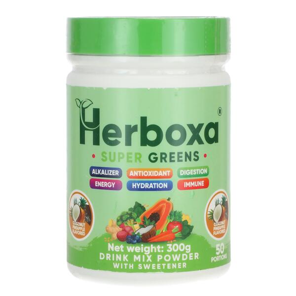 Herboxa SUPER GREENS Kokos & ananas, 300 g