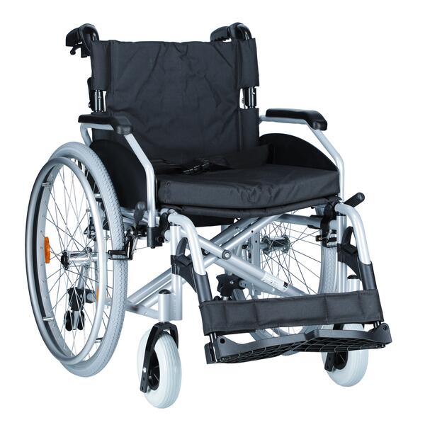 Levně Invalidní vozík odlehčený s brzdami pro doprovod