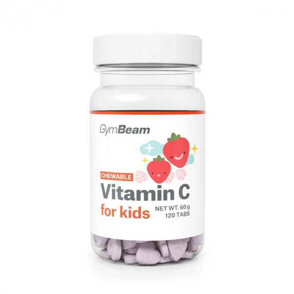 Vitamin C pro děti GymBeam, 120 tablet