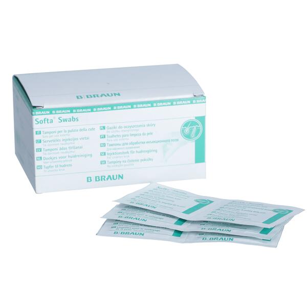 Dezinfekční tampony na čištění pokožky Softa Swabs, 100 ks