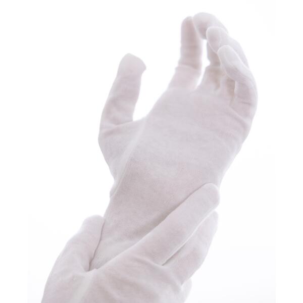 Levně Bavlněné rukavice bílé, 1 pár