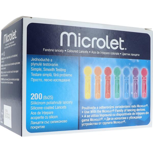 Levně Lancety barevné Microlet 200 ks