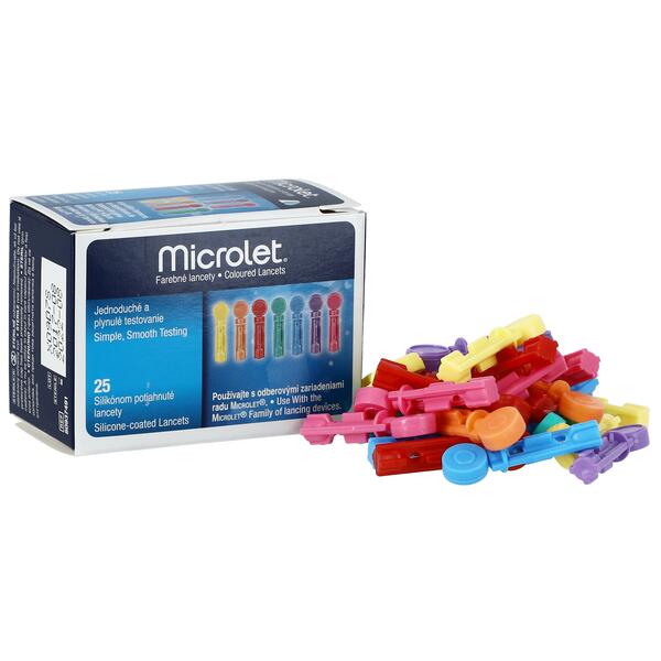 Lancety barevné - Microlet ( 25 ks )