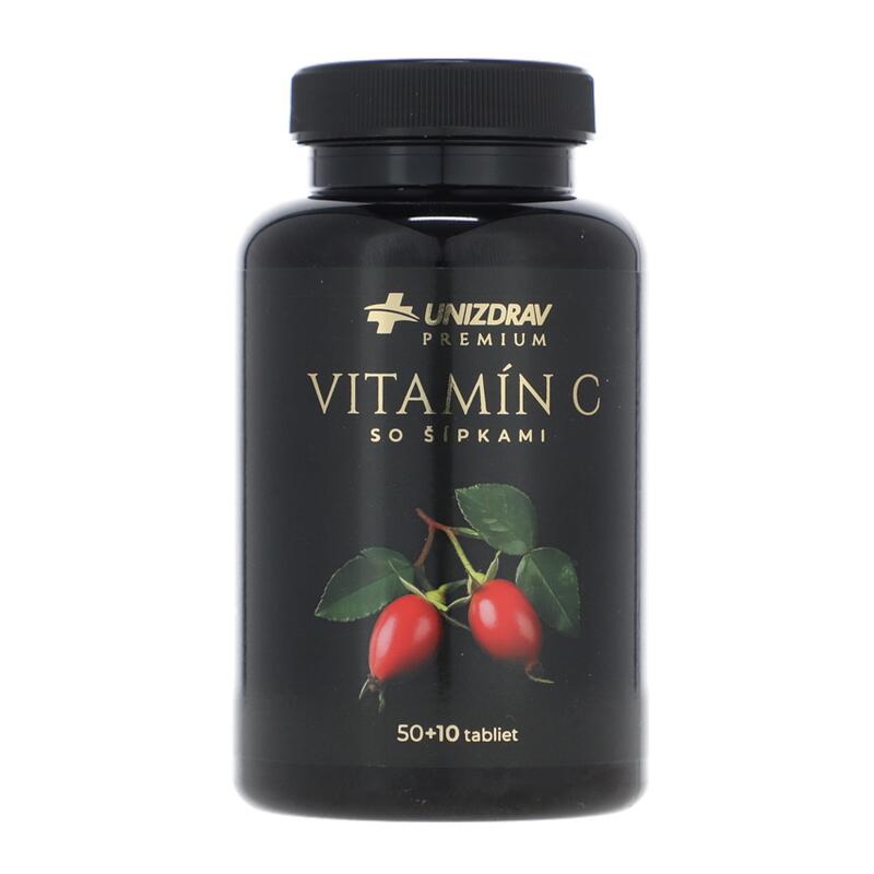 Vitamin C se šipky UNIZDRAV, 50 + 10 tablet zdarma