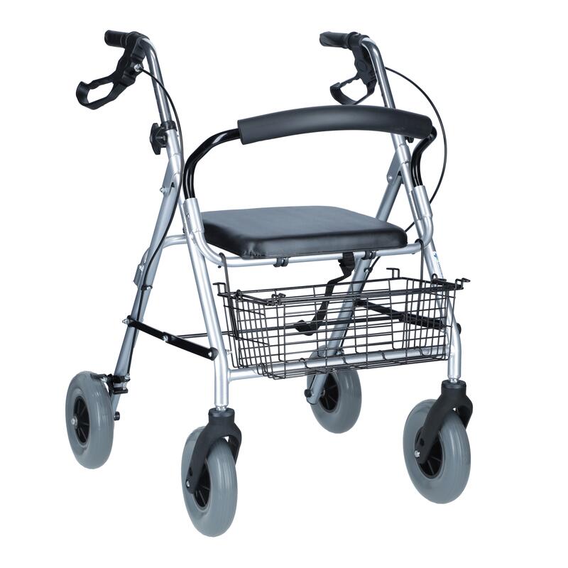 Odlehčené pojízdné chodítko UNIZDRAV, stříbrné