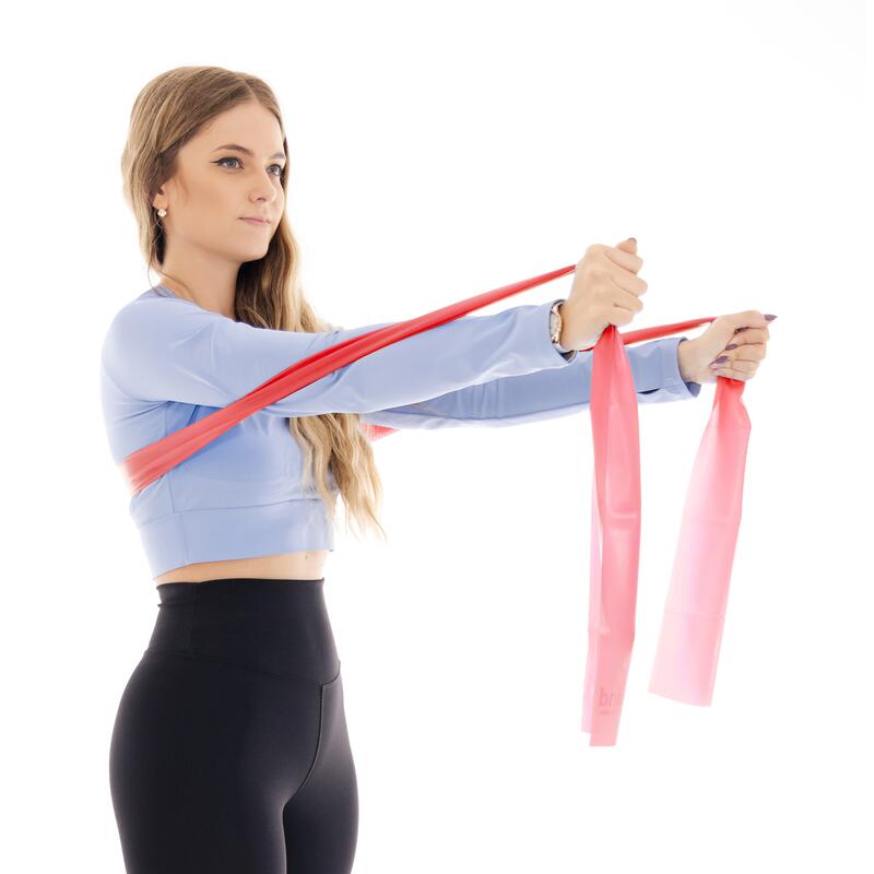 Posilovací guma na cvičení červená 2 m (3,6 kg - 5,4kg)