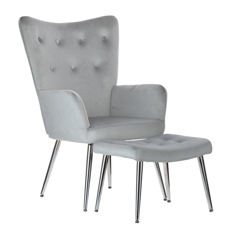 Relaxační křeslo s podnožkou Silver Luxury