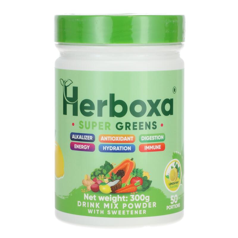 Herboxa SUPER GREENS Citron & máta, 300 g