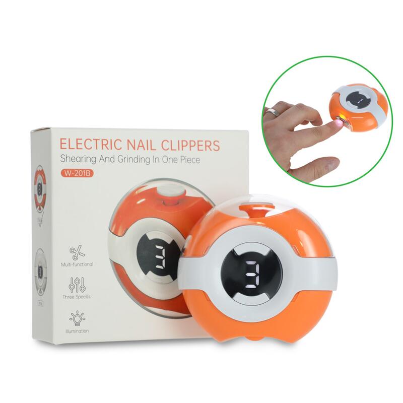 Elektrický zastřihovač nehtů, oranžový