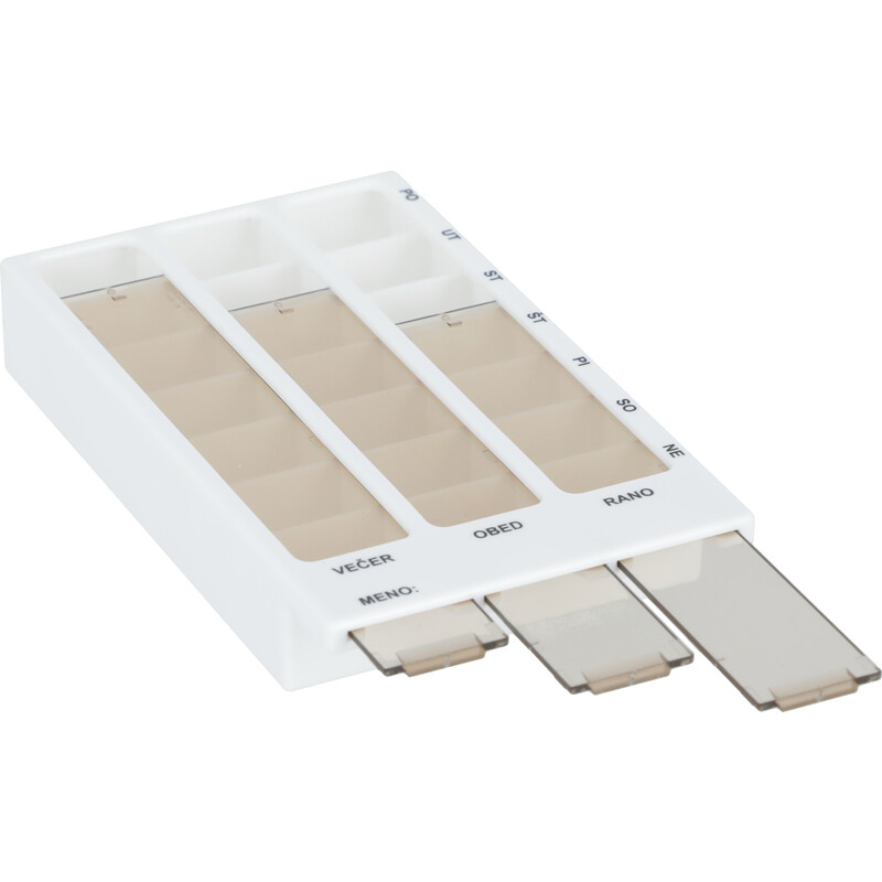 Dávkovač léků – týdenní, T02