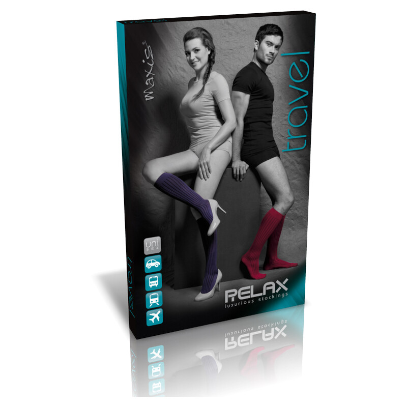 Cestovní lýtkové punčochy - šedé - RELAX Travel