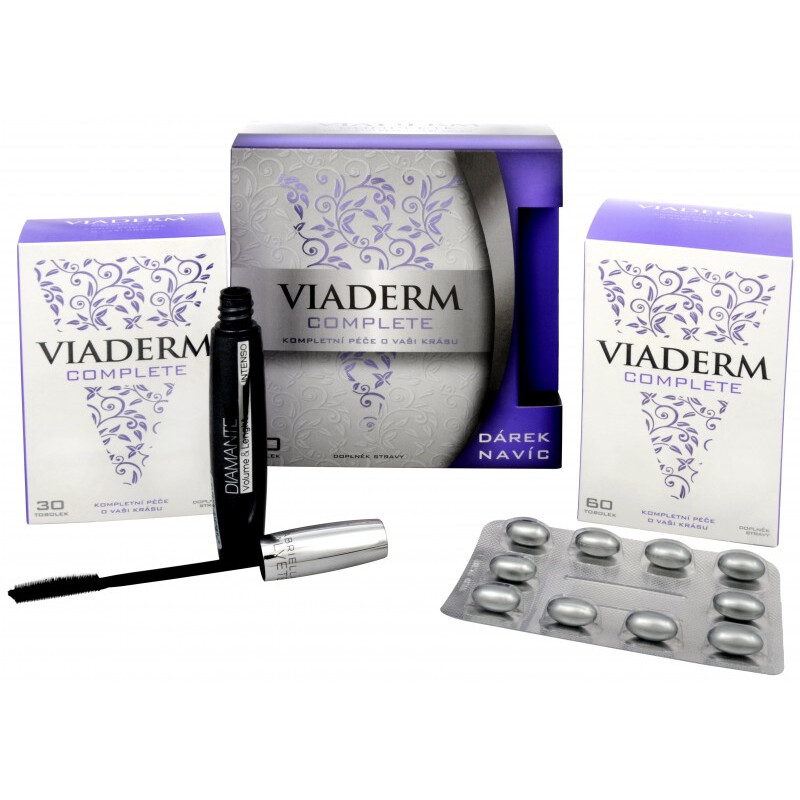Viaderm Complete + značková řasenka pro zväčenie objemu řas