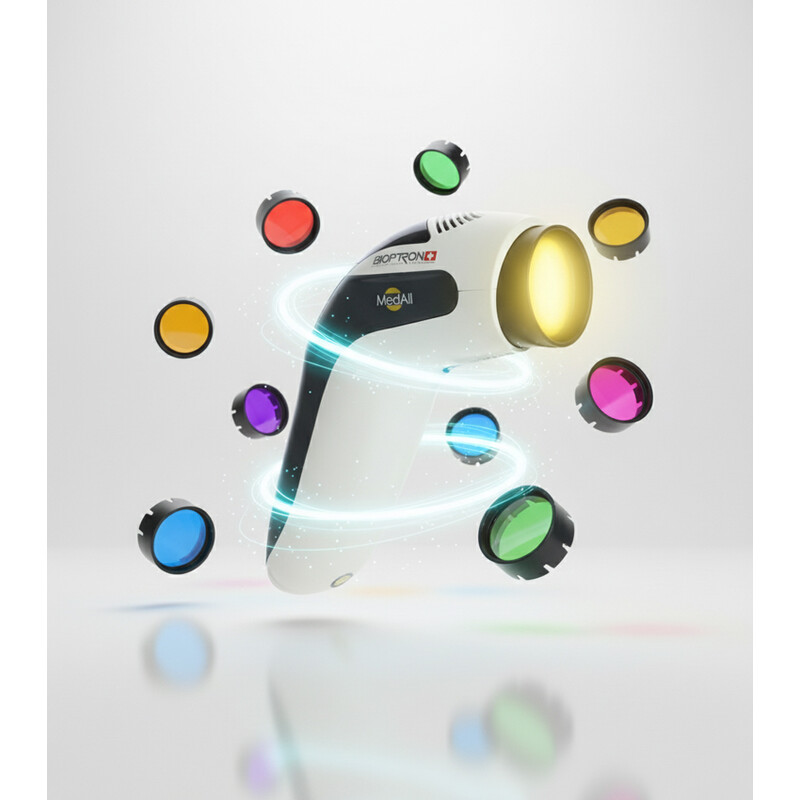Biolampa Bioptron MedAll + barevná terapie + stojan + Oxy sprej