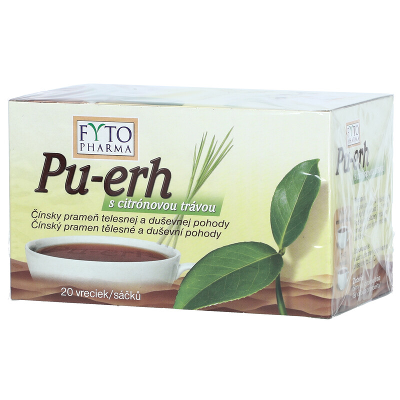 Fytopharma Pu- erh černý čaj s citronovou trávou 20x1,5g