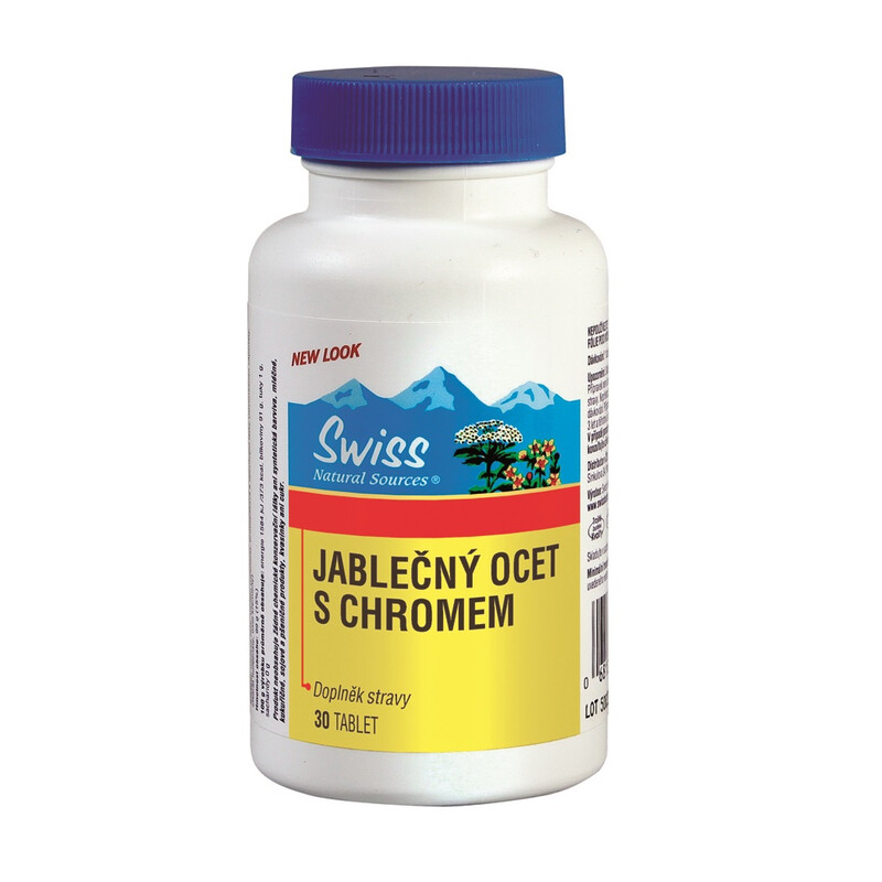 Swiss Jablečný ocet s chromem 90 tablet