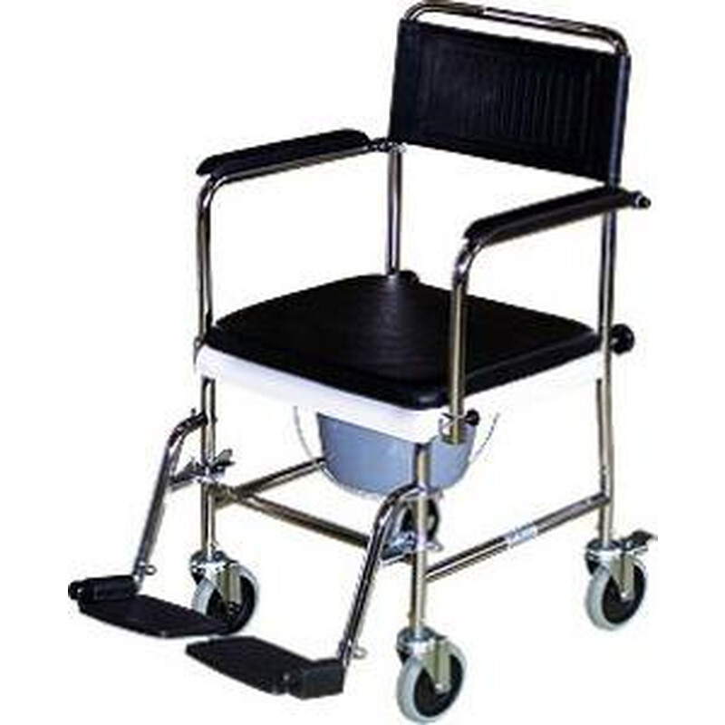 Toaletní křeslo pojízdné modré W1960