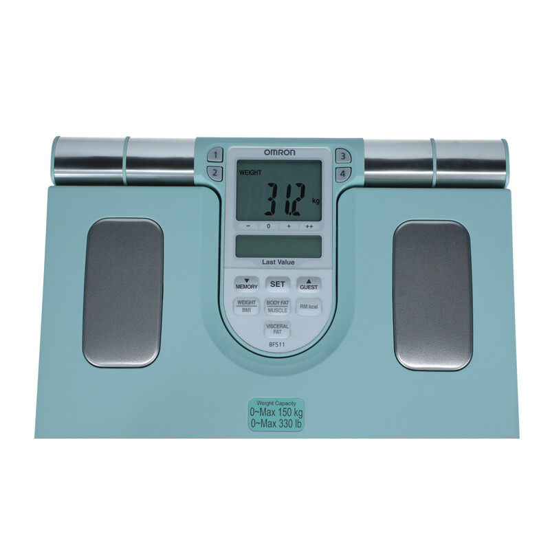 Analyzátor stavby lidského těla OMRON BF 511, tyrkysový