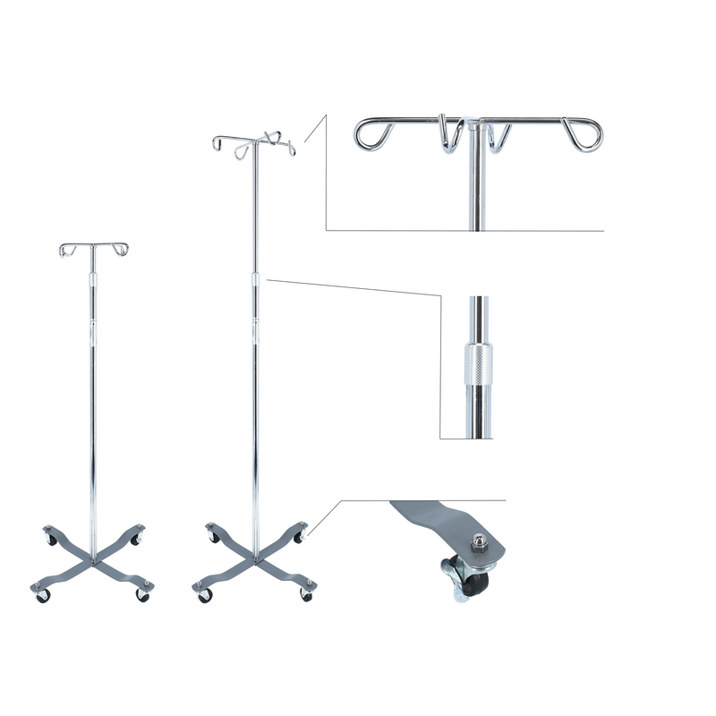 Infuzní stojan na kolečkách - výškově nastavitelný