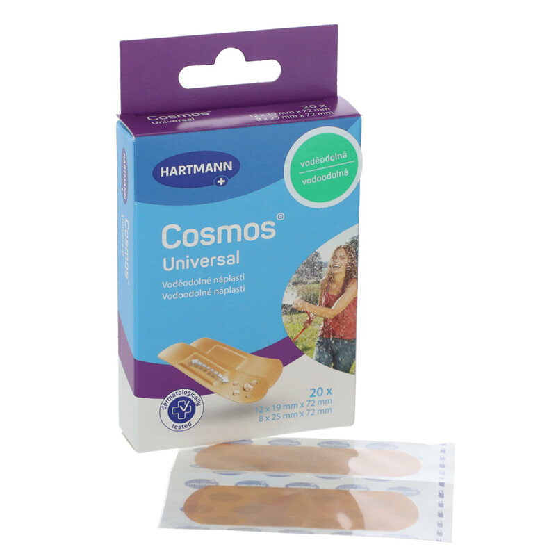 Cosmos Universal voděodolná náplast na rány, 20 ks