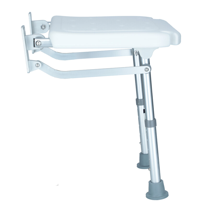 Nástěnná sklopná sedačka s nožkami