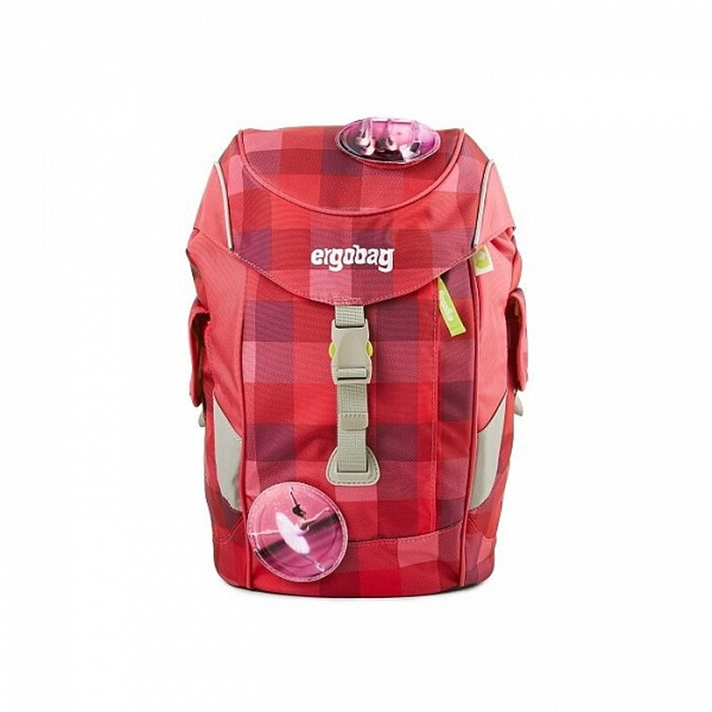 Taška pro předškoláka Ergobag mini -  purpurová károvaná