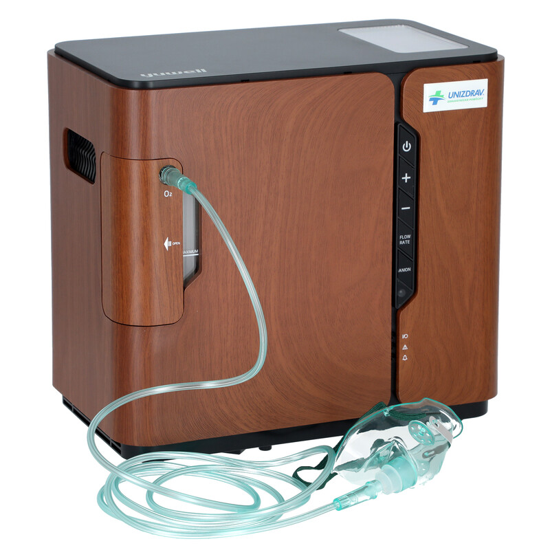 Kyslíkový koncentrátor pro domácí použití YUWELL YU-500, imitace dřeva