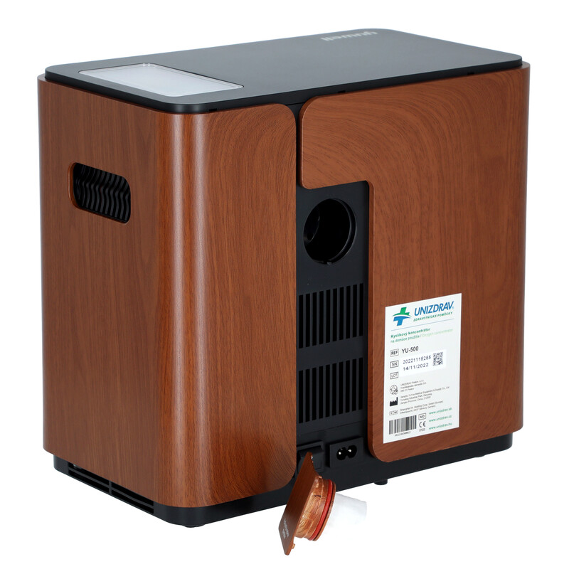 Kyslíkový koncentrátor pro domácí použití YUWELL YU-500, imitace dřeva