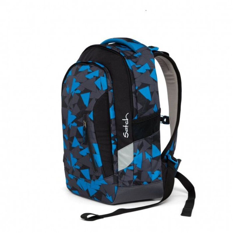 Školní taška Satch Sleek - Blue Triangle