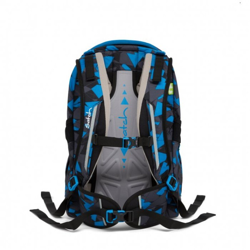 Školní taška Satch Sleek - Blue Triangle