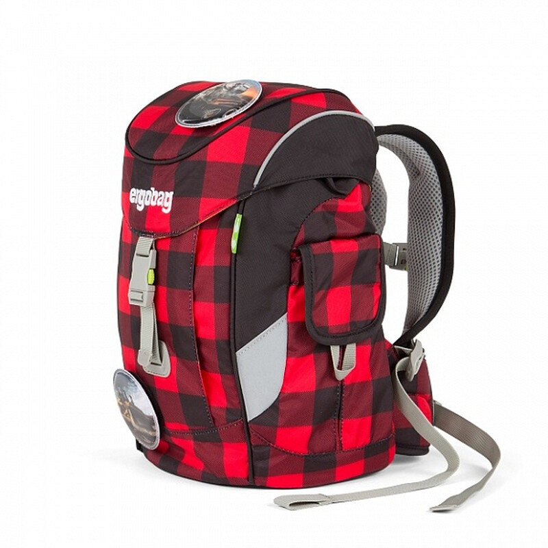 Taška pro předškoláka Ergobag mini - červeno / černá károvaná