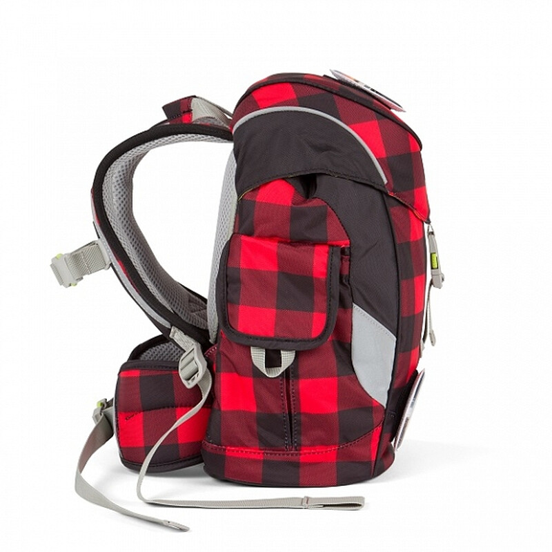 Taška pro předškoláka Ergobag mini - červeno / černá károvaná